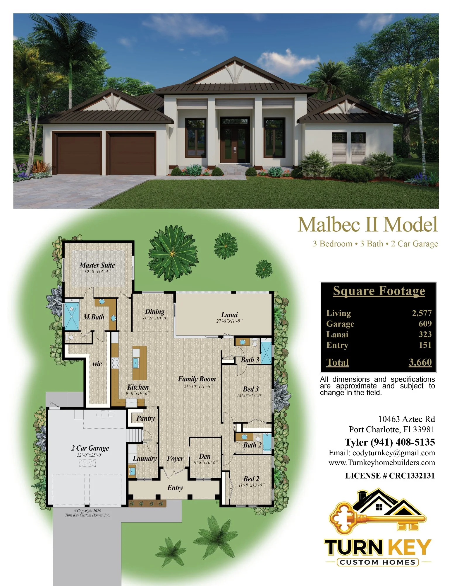 Malbec II model home builder brochure — professional builder marketing materials nationwide