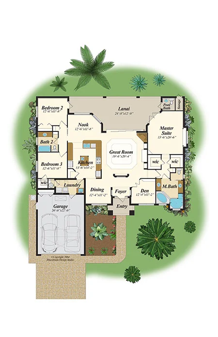 Standard tan color floor plan option B — alternate tan color scheme for home floor plans