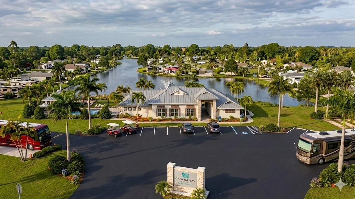 RV resort aerial rendering