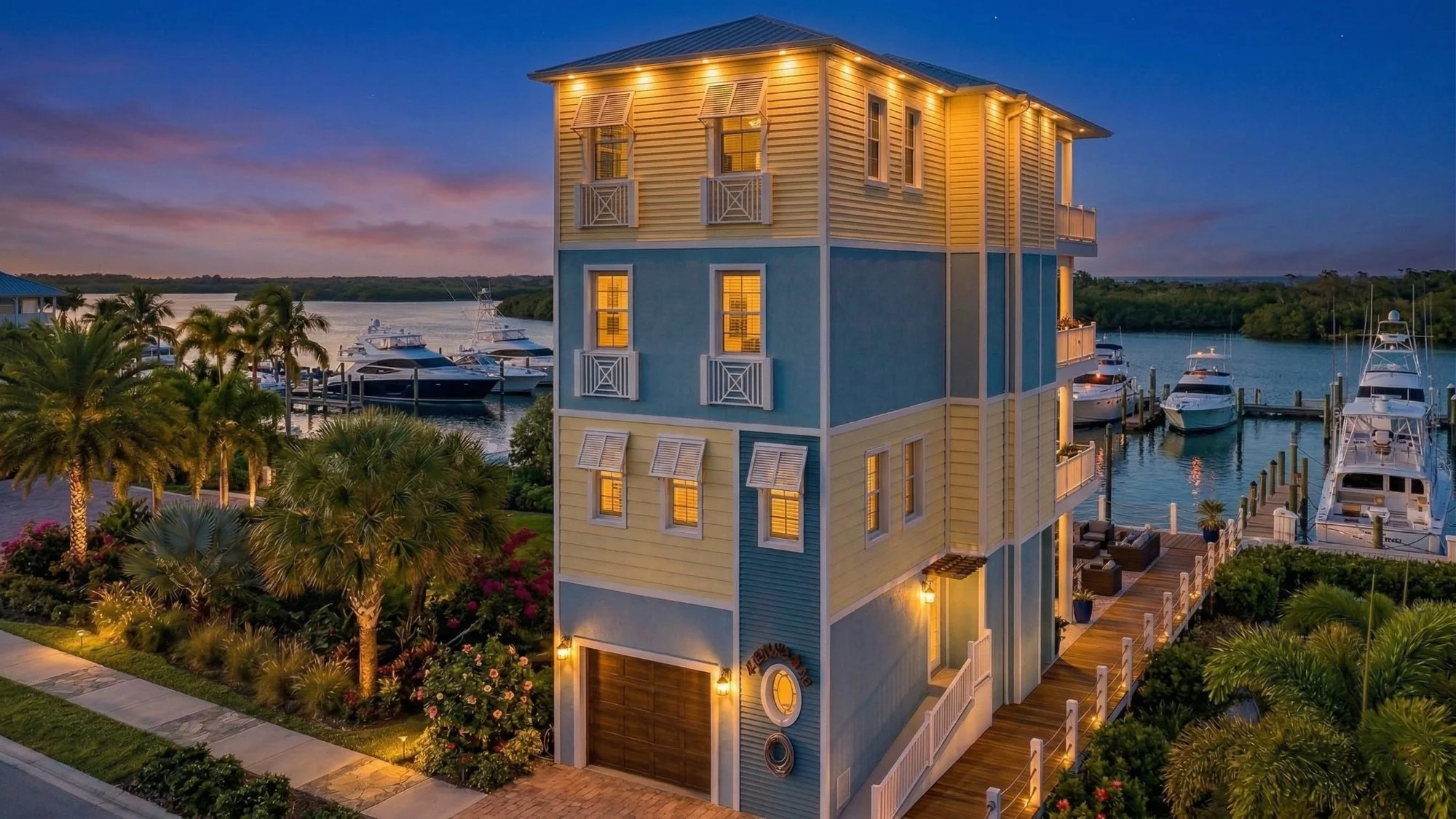 Marina tower home 3D rendering