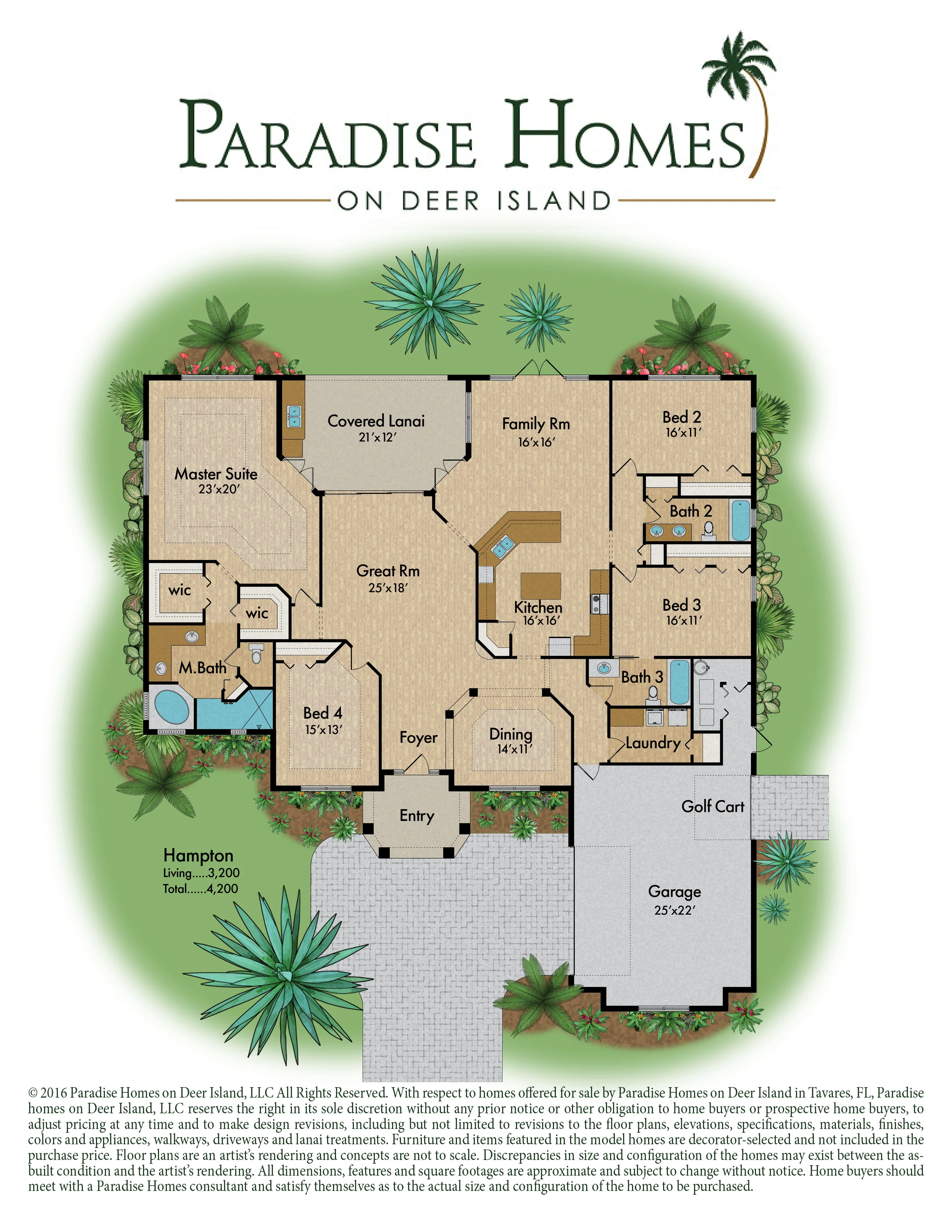 Color floor plan sample 05 — residential floor plan design services for builders and homeowners